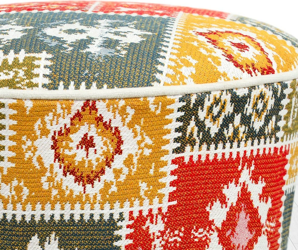 Puf bohem multikolor Atelier del Sofa, qilim