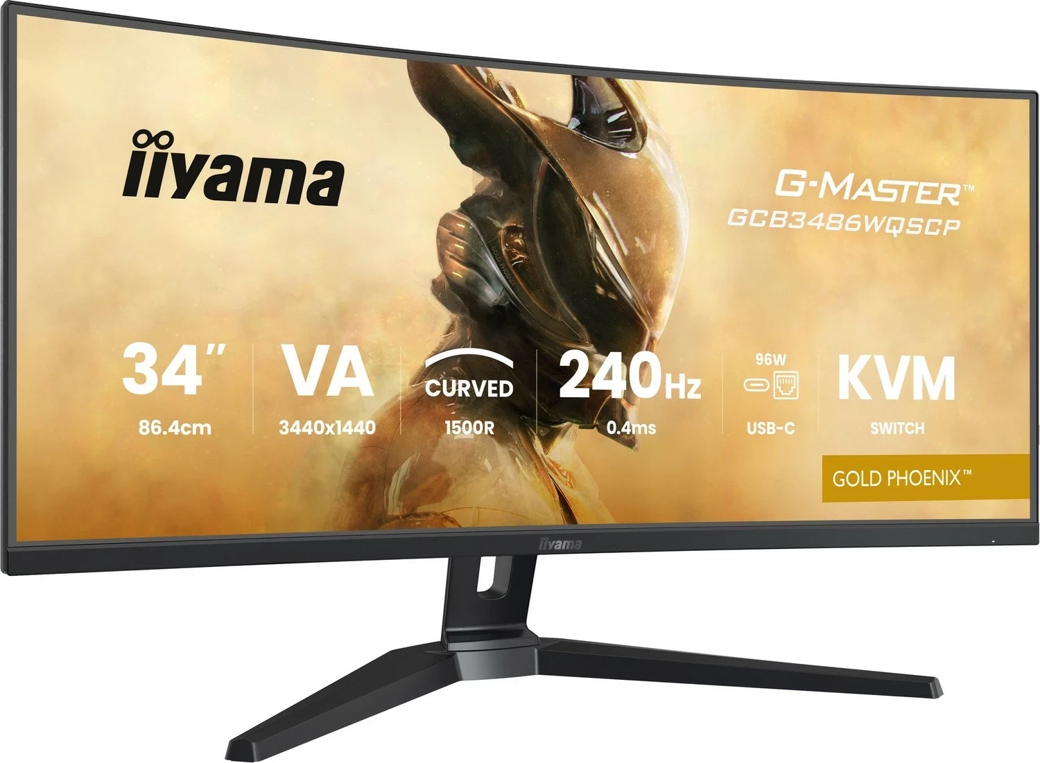 Monitor iiyama G-Master GCB3486WQSCP-B1, 34 inç, UWQHD, 240Hz, VA, i zi
