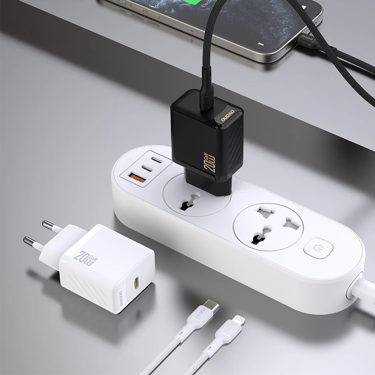 Karikues muri Dudao A26, GaN, 20W, USB-C, i zi
