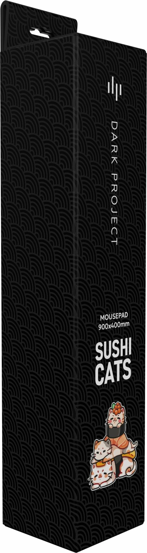 Mauspad Dark Project Sushi Cats Dark XL DPMP_SUCATS_DARK_XL 90×40 cm 4 mm, i zi