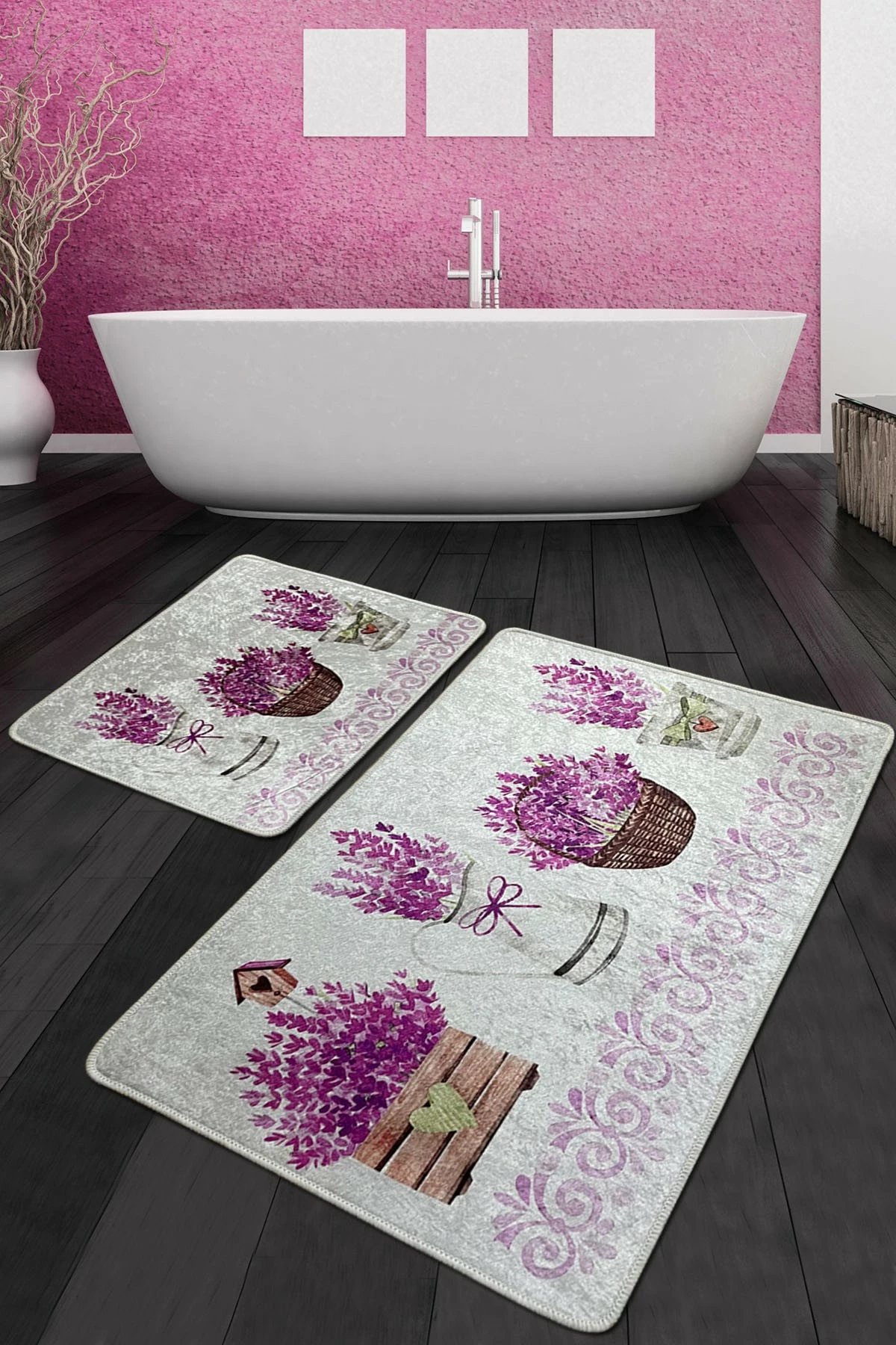Set tapetash për banjo (2 copë), Mijölnir, Giardino Di Lavanda Djt