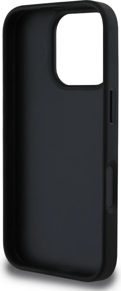 Mbështjellës Guess Grained Big 4G Logo Small Classic Logo për iPhone 16 Pro, i zi