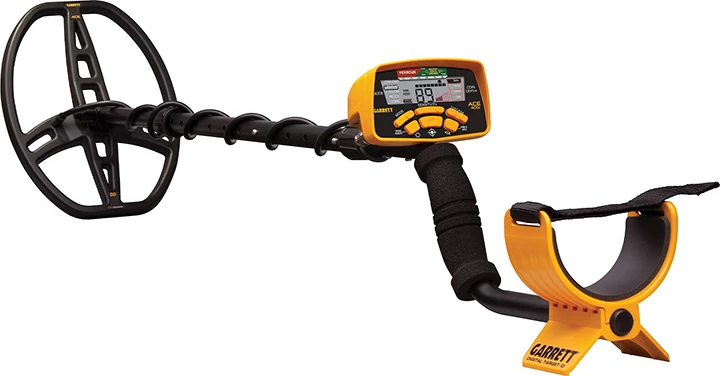 detektor metali Garrett ACE 400i 10 kHz i rregullueshëm, spirale DD 8.5" x 11", me kufje dhe aksesorë, e verdhë/zezë