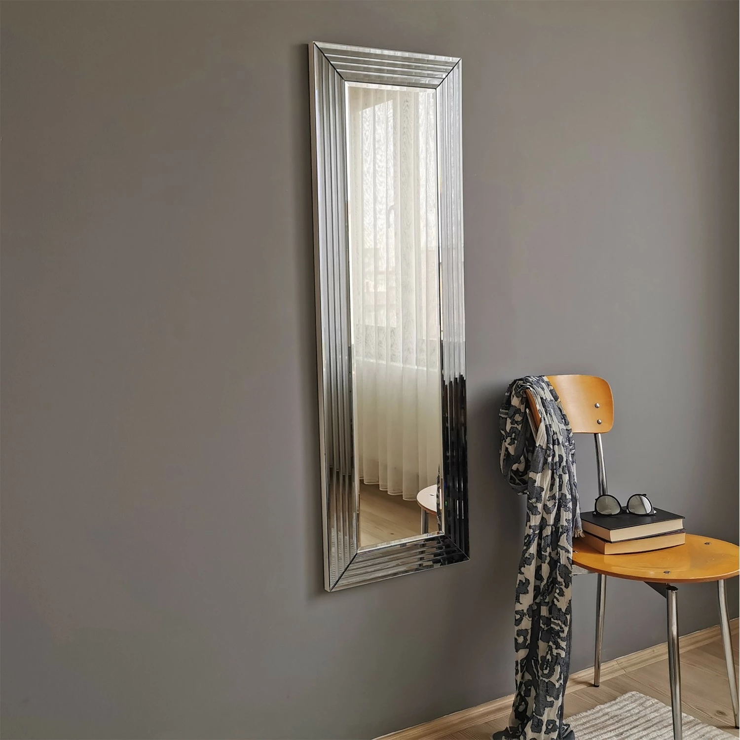 Pasqyrë moderne, ngjyrë argjendi, Skye Decor, A302D, 40x120cm