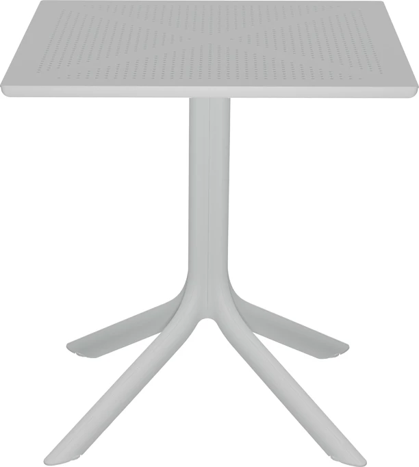 Tavolinë Groovy për jashtë, e bardhë, PP me vrima, 60x60x76cm