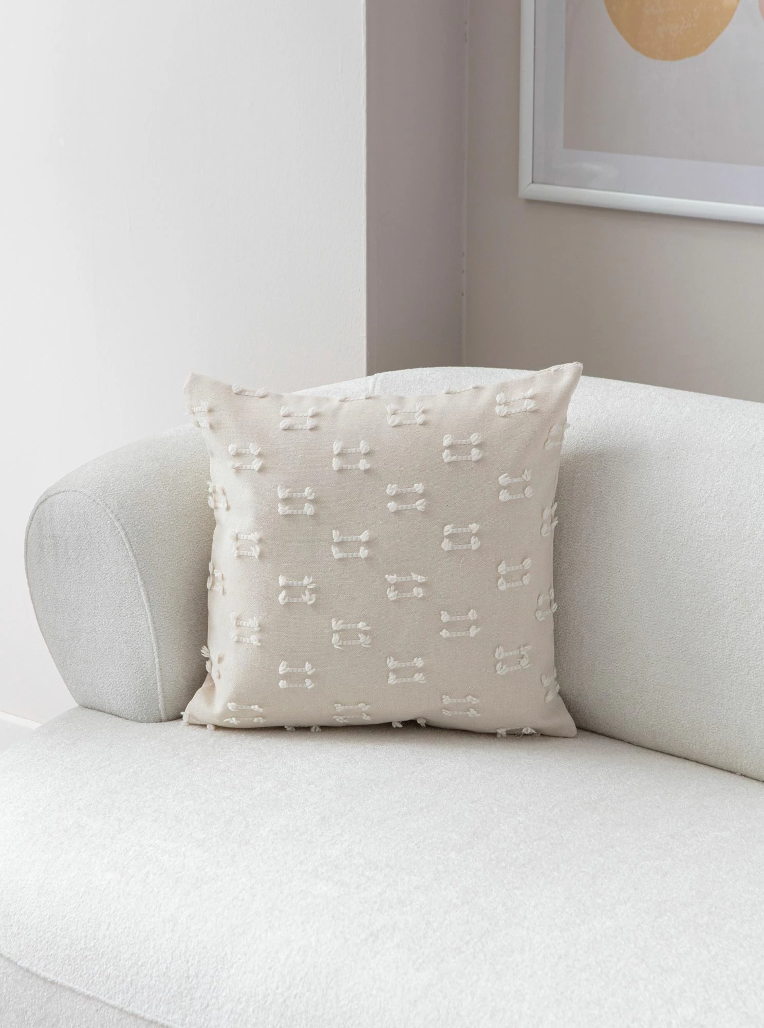 Jastëkë mbulesë krem Evila Originals, Tuffet v9