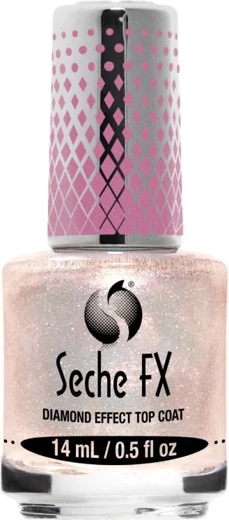 Llak për thonj Seche FX Diamond Effect Top Coat për femra Pink 14ml