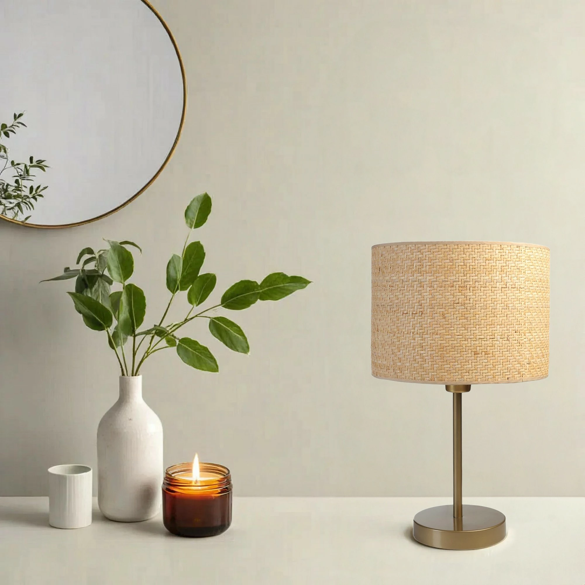 Llambë tavoline Opviq, ngjyrë ari dhe krem, 8852-3