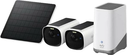 Sistem kamerash sigurie Eufy E8144323, Wi‑Fi, outdoor, IP66, 2688x1520, me panel solar