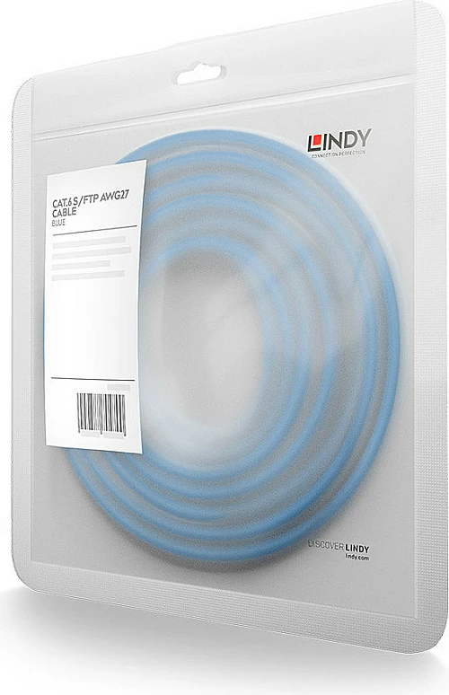 Kabllo rrjeti LINDY 47718 Cat6 S/FTP, 1.5m RJ-45 në RJ-45, blu