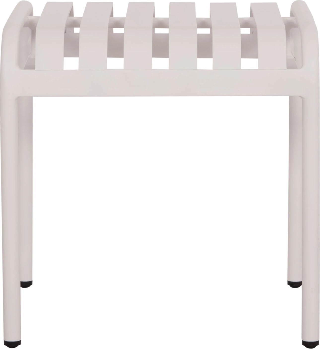 Stool i shkurtër alumini RACHEL, ngjyrë e bardhë, FH6340.02, 45x45x46cm