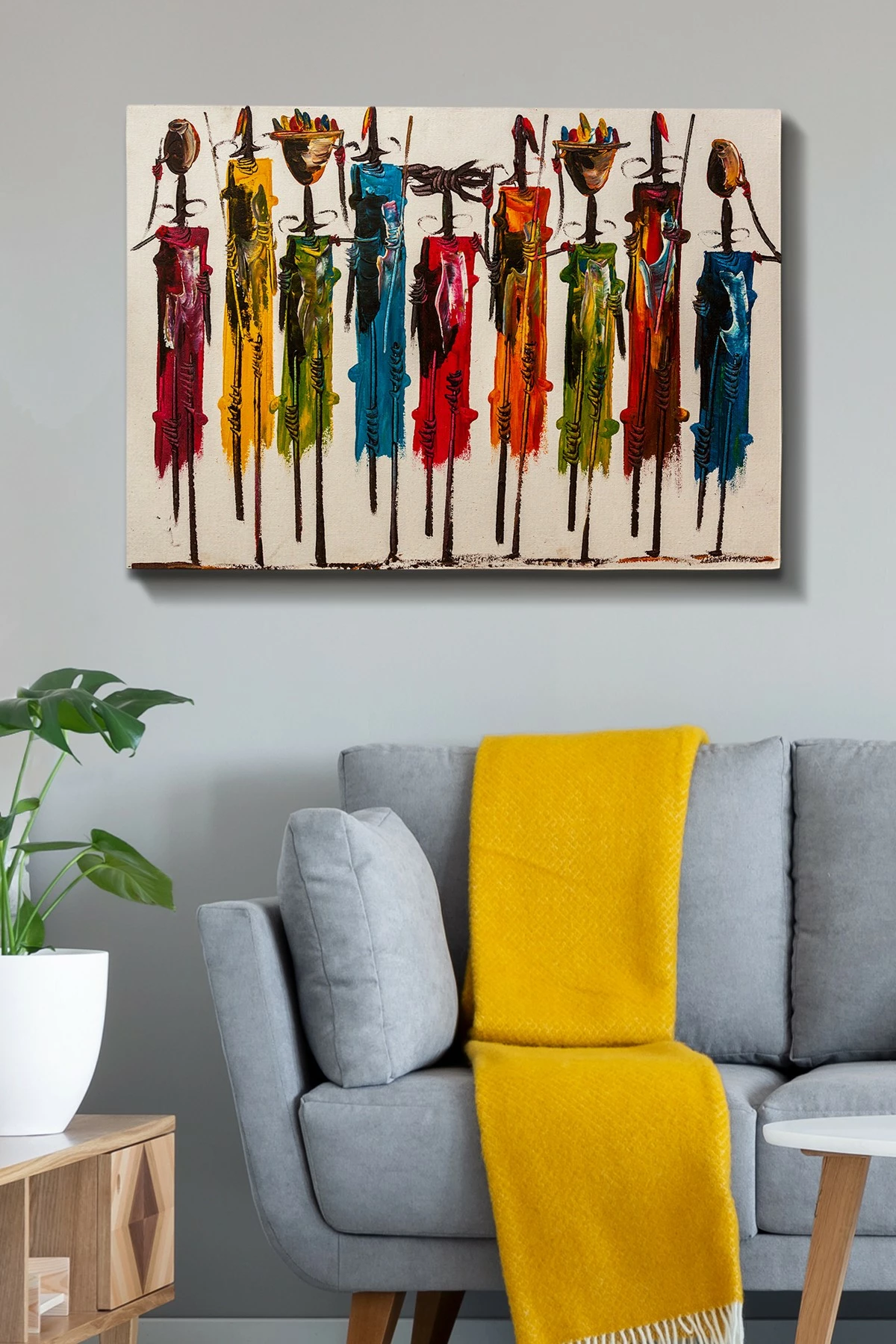 Pikturë dekorative në kanavacë, shumëngjyrëshe, 70x100cm