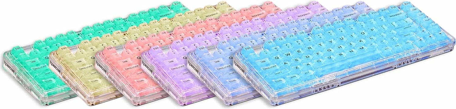 Set kapakë taste, Redragon Crystal A135, PBT, 147 copë, transparente