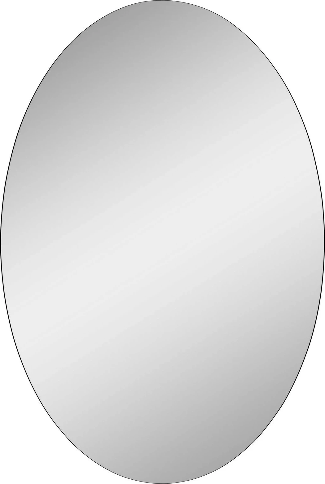 Pasqyrë ovale me ndriçim LED, ngjyrë e bardhë, 30x40cm