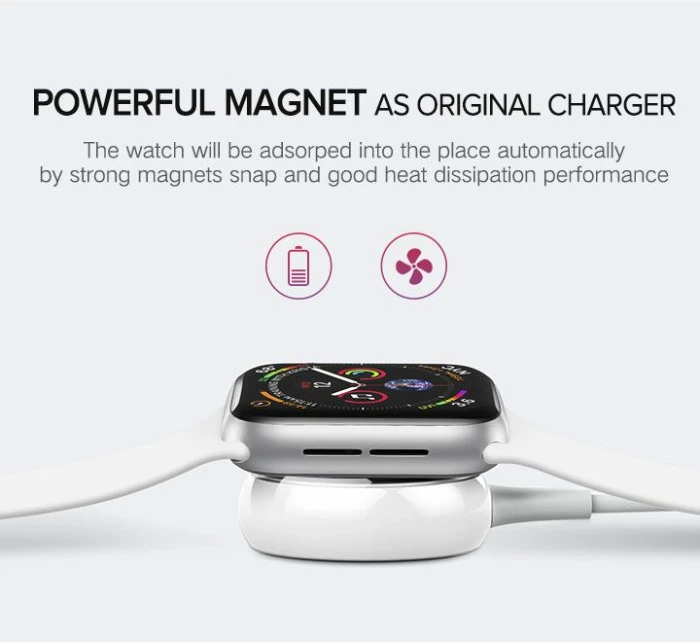 Karikues magnetik wireless për Apple Watch UGREEN 60969, USB-A + USB-C, 5V/1A, e bardhë