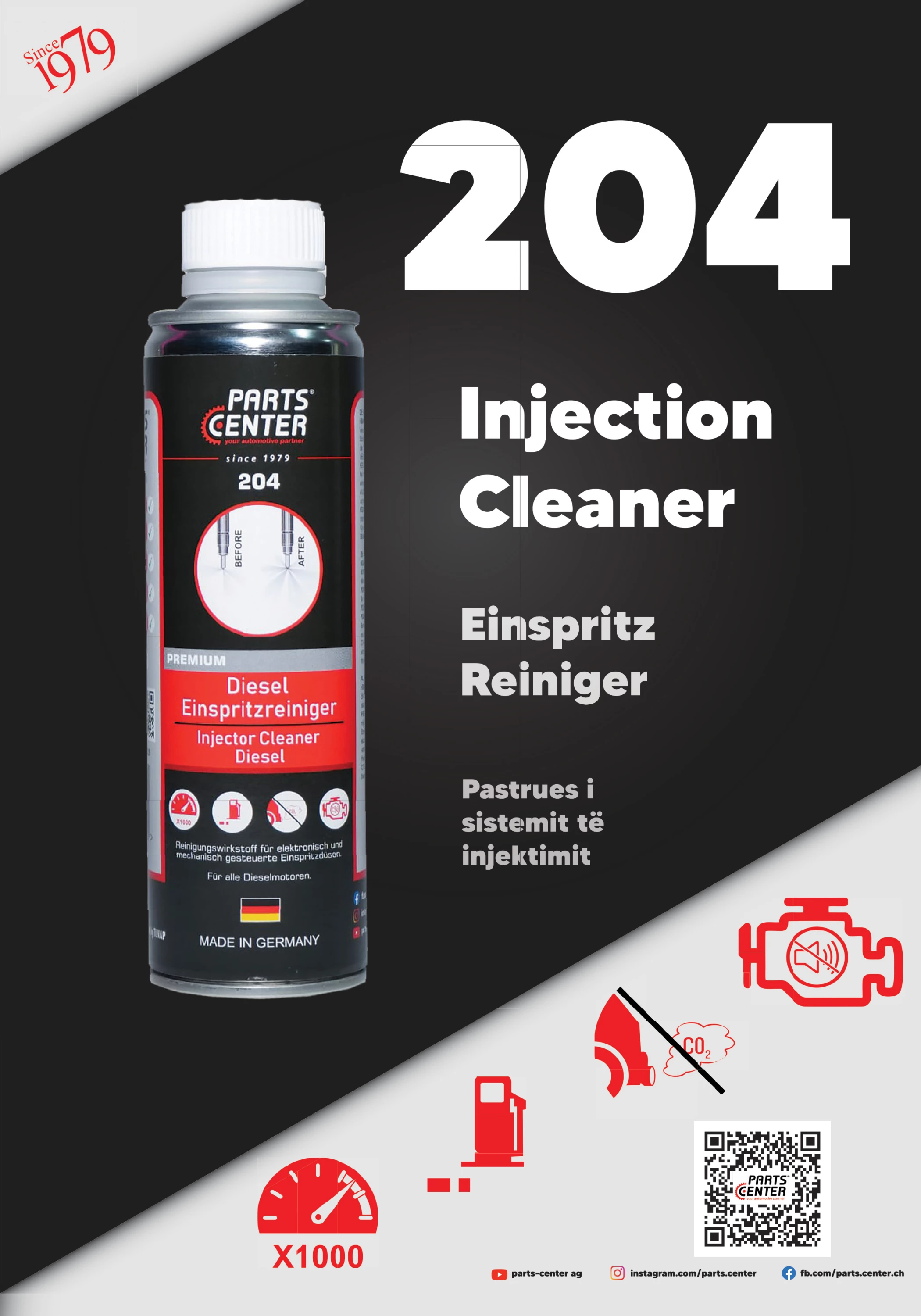 Pastrues i injektorëve Diesel, PCS 004 (204), 300 ml