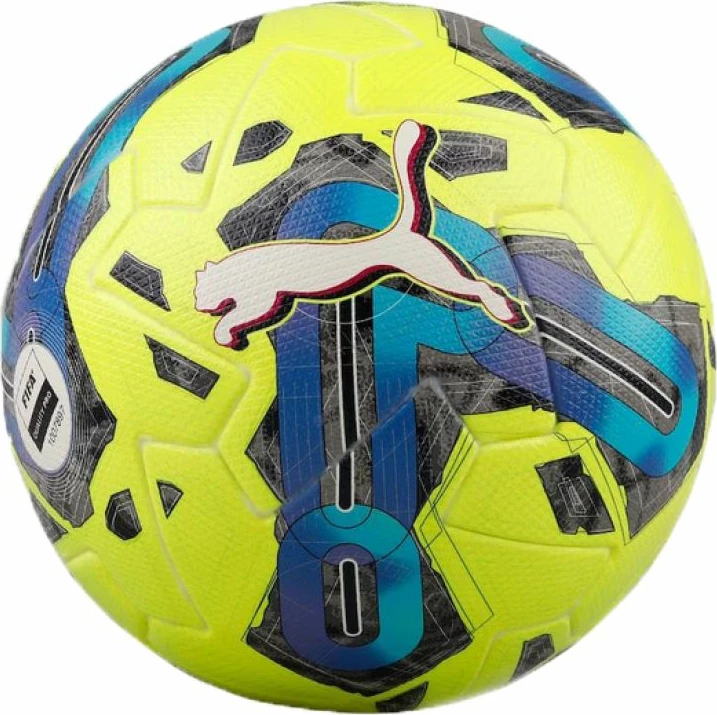 Top futbolli Puma Orbita 1TB FIFA Quality Pro për meshkuj dhe femra, blu dhe verdhë