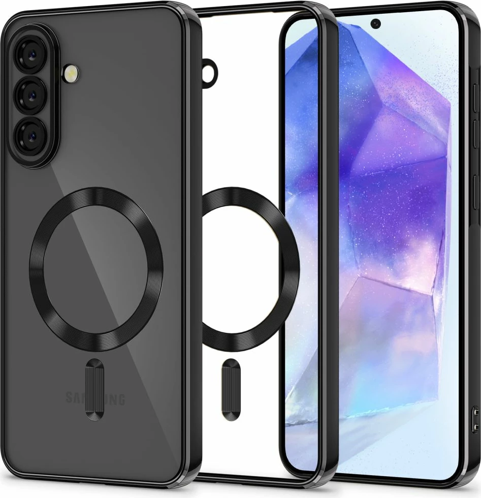 Mbështjellës Tech-Protect MagFlex për Samsung Galaxy A56 5G, MagSafe, i zi/transparente