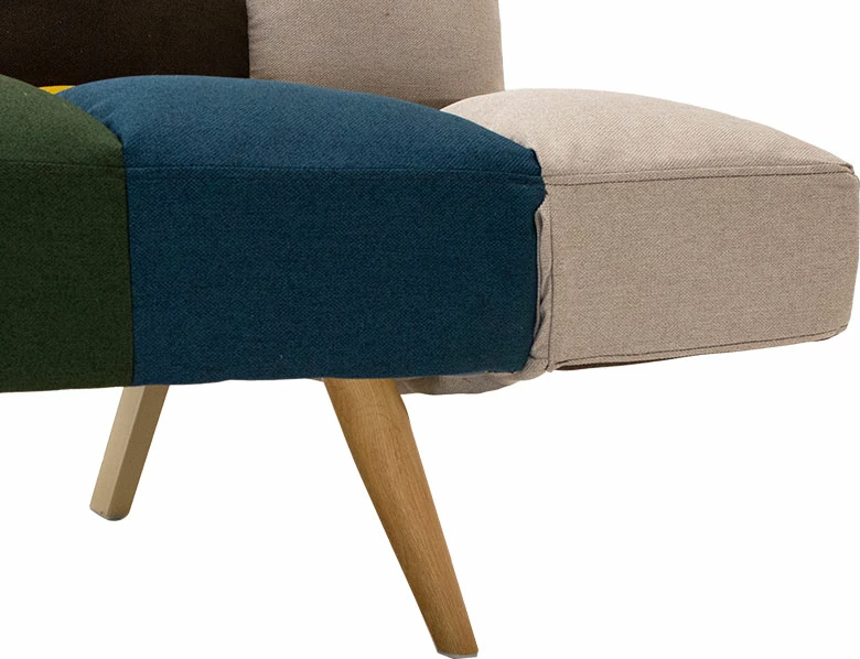 Divan-krevet 3 ulëse Freddo II me pëlhurë shumëngjyrëshe 182x81x84cm