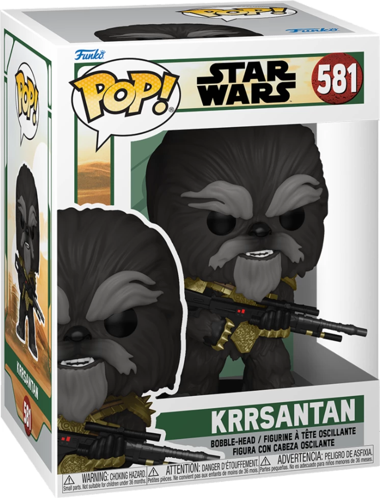 Figurinë koleksionuese Funko POP Star Wars Book of Boba Fett Krrsantan #581, me sfond (W/BG)
