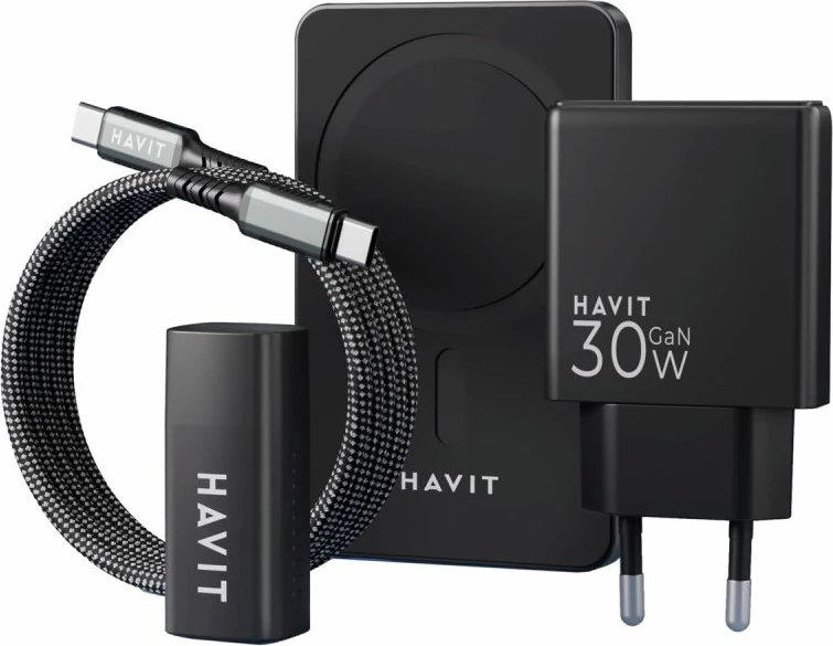 Set karikimi Havit Charging Kit, i zi/gri