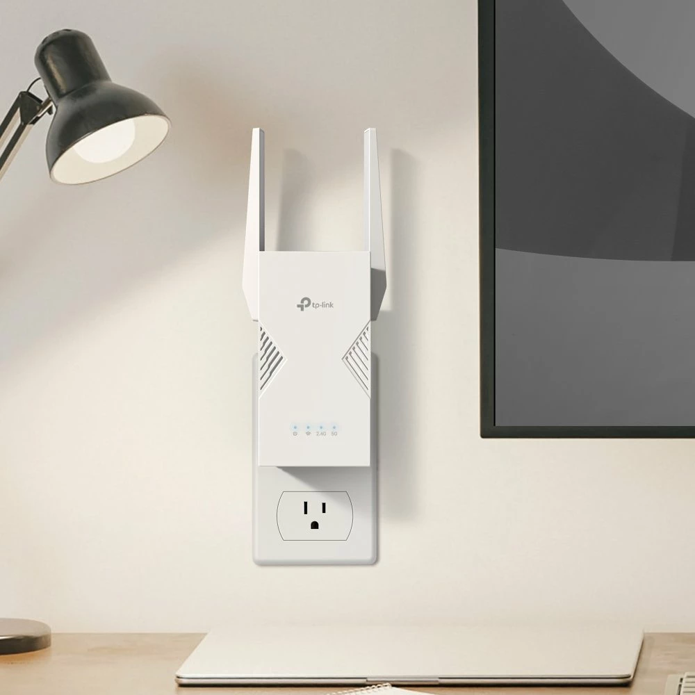 Përforcues sinjali Wi‑Fi TP-Link RE235BE Wi‑Fi 7 BE3600 Dual‑Band, 2.5G Ethernet, Mesh, WPA3, i bardhë