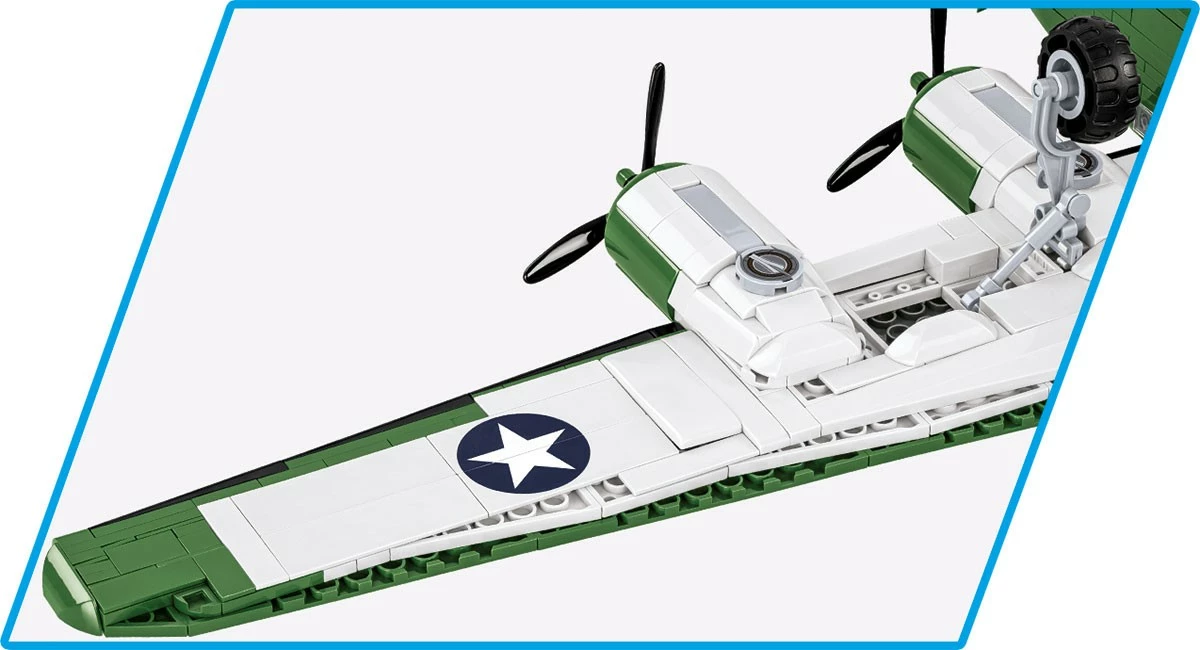 Set ndërtimi Cobi Klocki COBI-5739, B-24D Liberator, 1445 pjesë, Jeshile, me 2 figurina