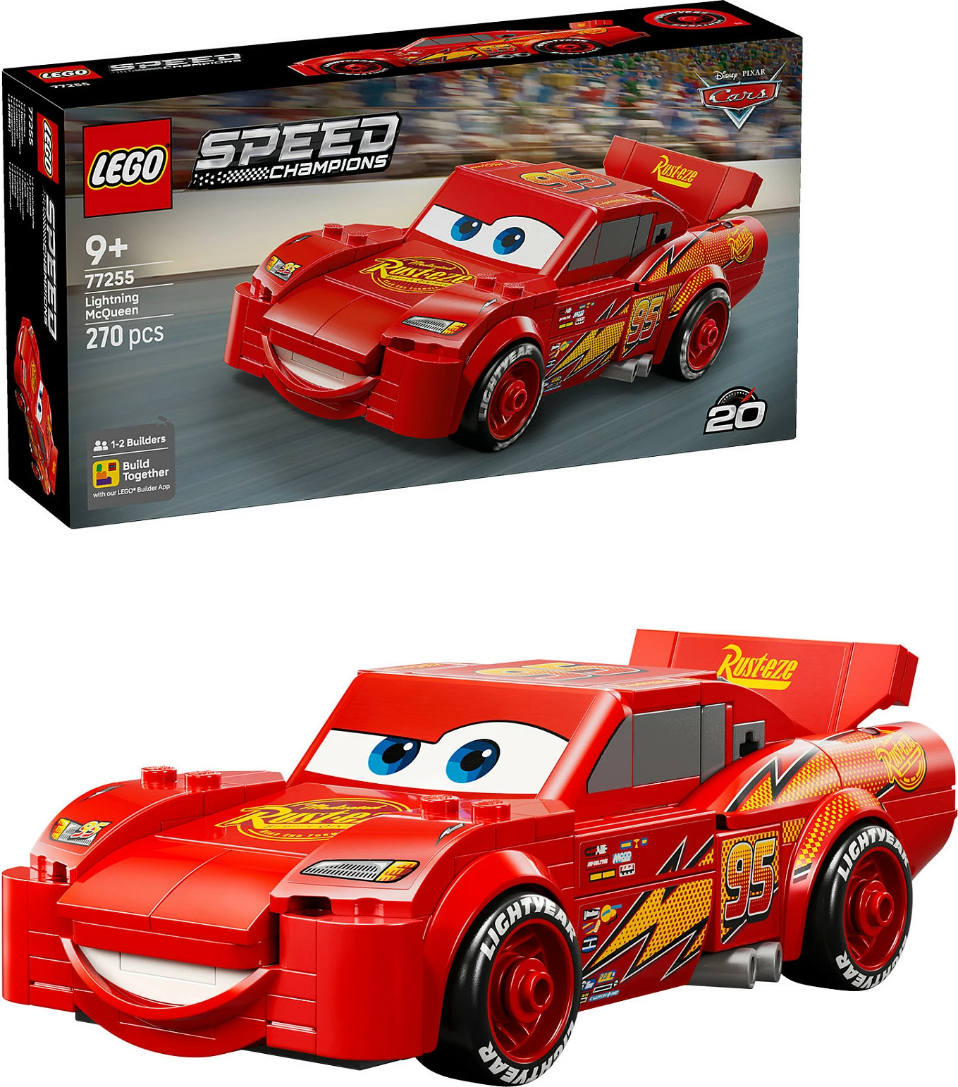 Set ndërtimi LEGO Speed Champions Lightning McQueen 77255, 270 copë, 9+ vjeç, shumëngjyrësh