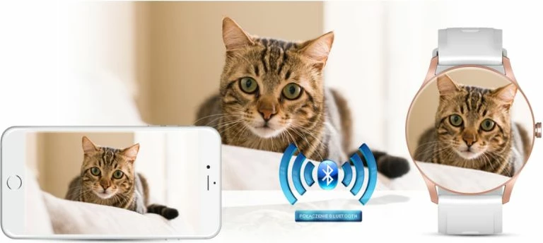 Smartwatch Gravity për femra, rose gold-white