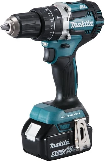 Makineri shpimi/vidëzimi Makita DHP484RTJ, 18V, 5Ah, pa çelës, kaltër/zezë, me 2 bateri