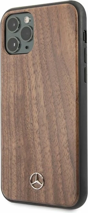 Kuti për iPhone 11 Pro Max Mercedes Wood Line Walnut, kafe