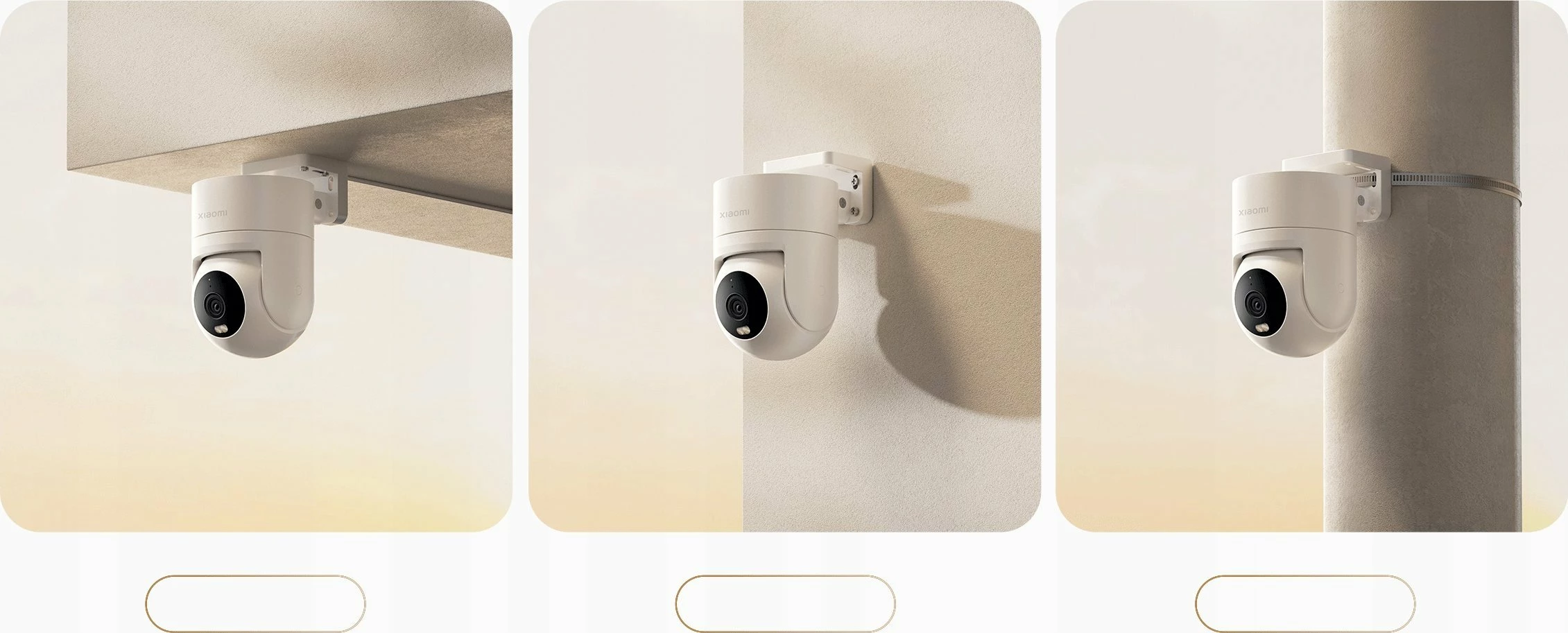 Kamerë IP e jashtme rrotulluese Xiaomi CW300 2.5K 2560x1440, Wi-Fi 2.4GHz + LAN, IP66, microSD deri 256GB, bardhë/zi, set me montim 6