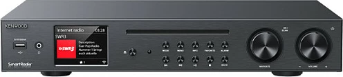 Receiver stereo Kenwood KR-W8000SCD-B, CD player, Bluetooth 5.2, Wi‑Fi/Internet Radio, 60 W, i zi