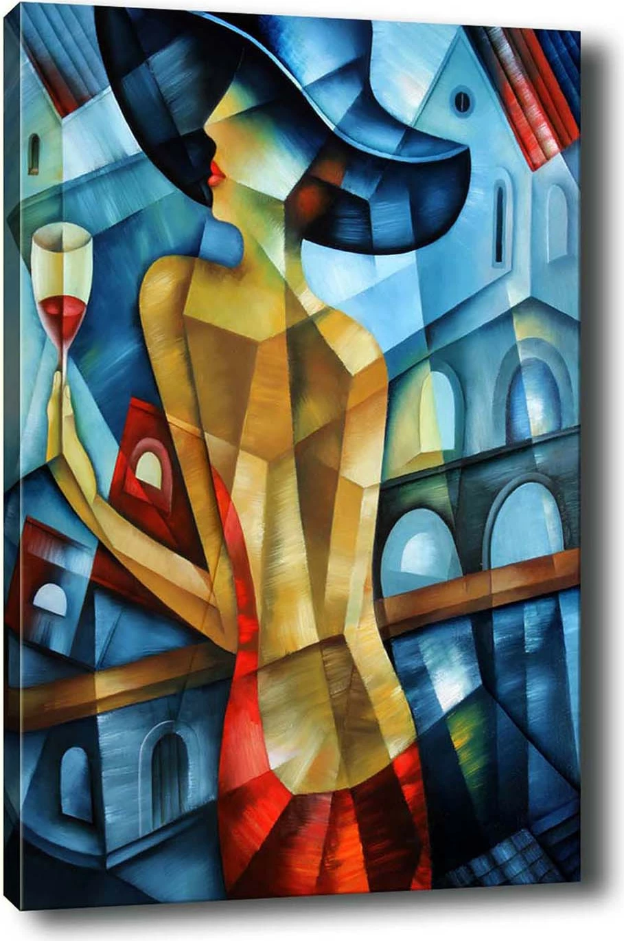 Pikturë dekorative në kanavacë, shumëngjyrëshe, kornizë druri, 50x70cm