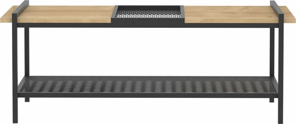 Tavolinë e ulët Skye Decor, ngjyrë arrë dhe e zezë, 120x45x56cm