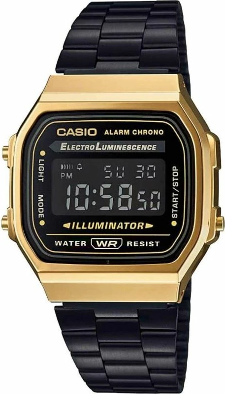 Orë dore për meshkuj CASIO, e zezë