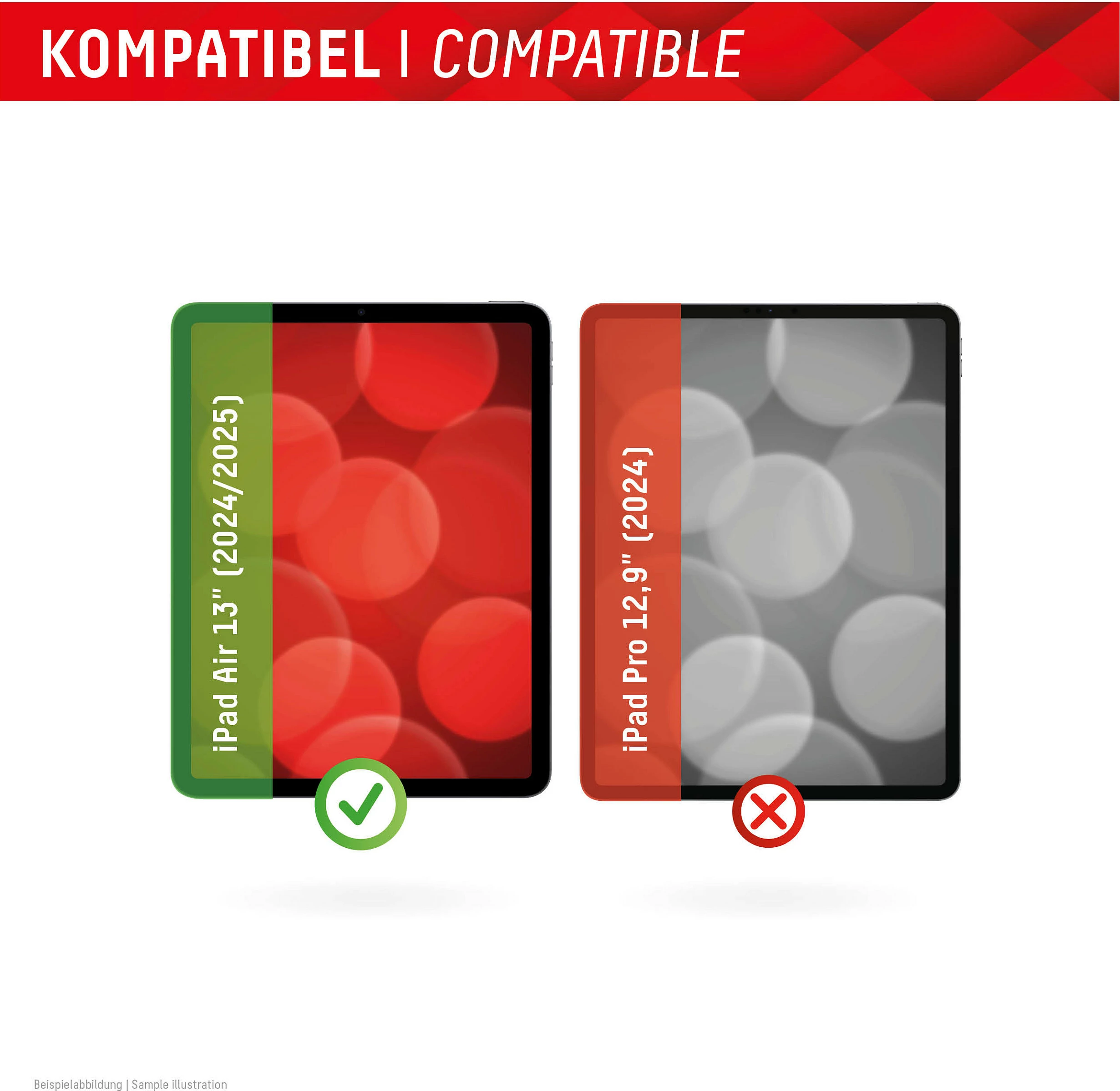 Xham mbrojtës Displex Tablet Glass për iPad Air 13" (2024/2025), 9H, me kornizë montimi, transparent