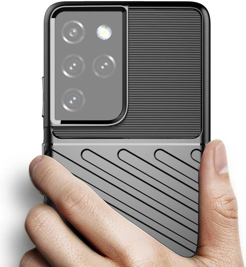 Mbështjellës Hurtel Thunder Case për Samsung Galaxy S22 Ultra, i kaltër