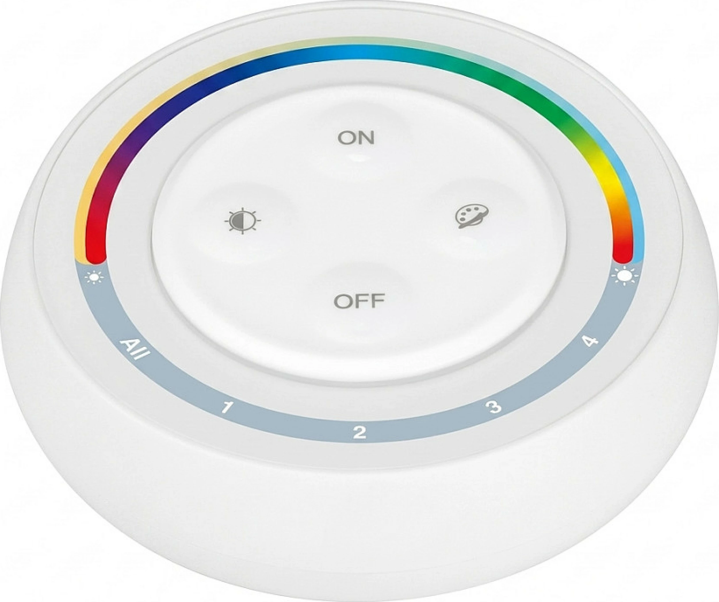 Telekomandë LED Miboxer Mi-Light Rainbow, RGB+CCT, 4 zona, e bardhë