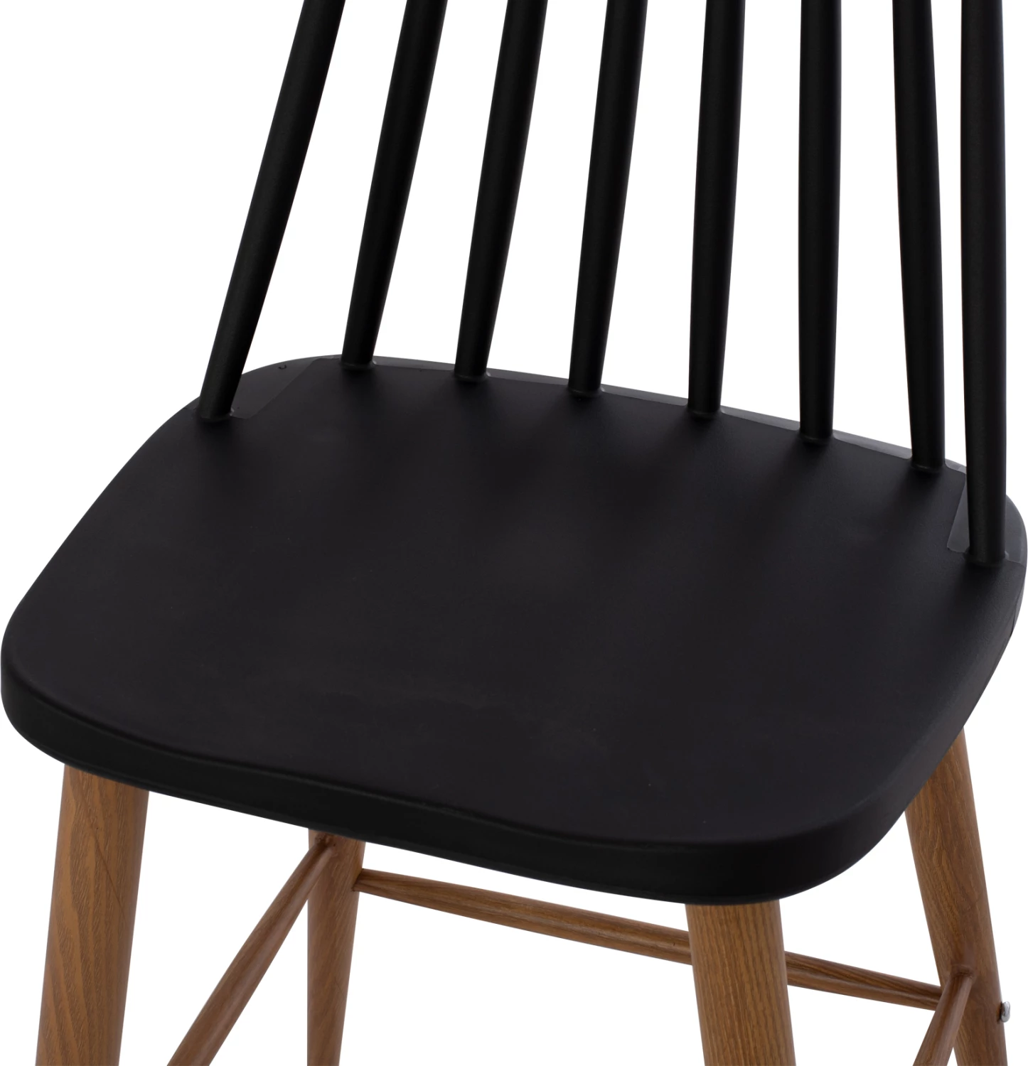 Karrige për bar FH9300.02, ngjyrë e zezë dhe natyrale, 43x45x97 cm, set prej 2 copë