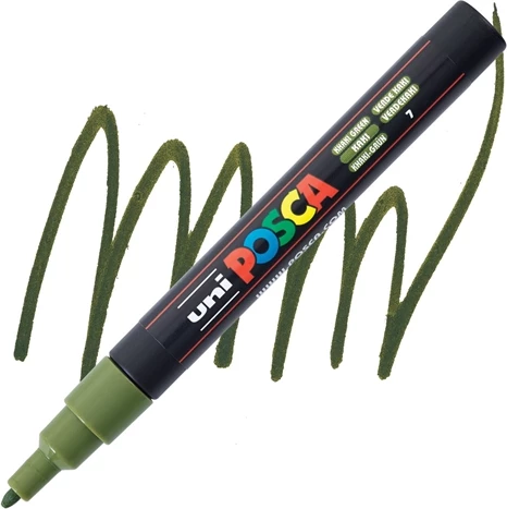 UNI-MARKER pc-3m POSCA KHAKI GREEN
