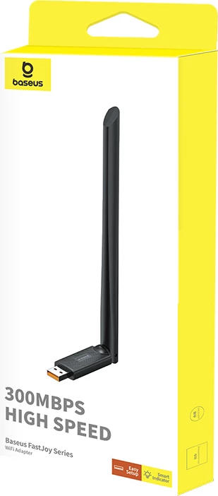 Kartelë rrjeti USB Baseus BS-OH172, 300Mb/s, me antenë të jashtme, e zezë