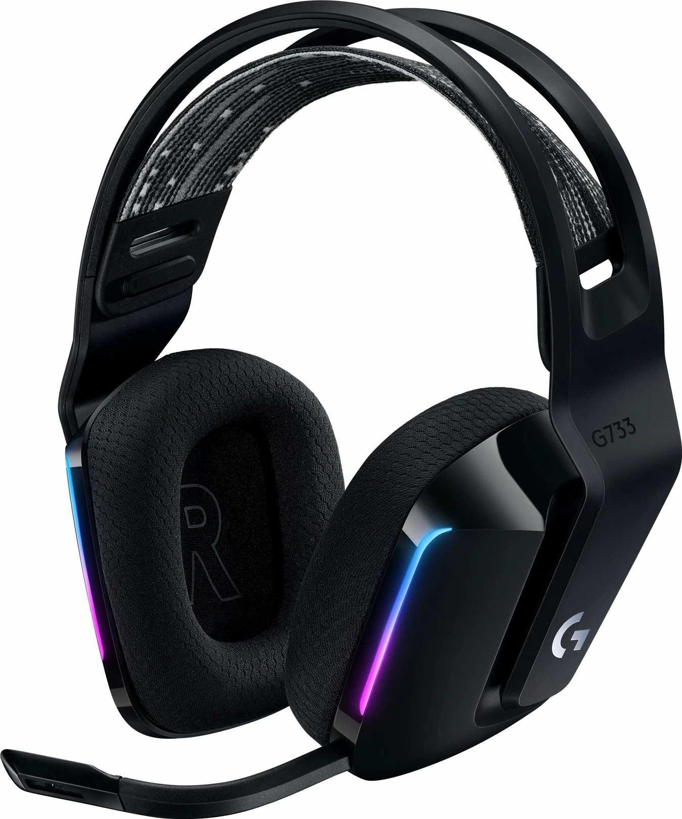Kufje gaming Logitech G G733 LIGHTSPEED, wireless, RGB, të zeza