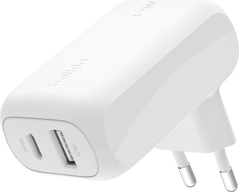 Karikues Belkin WCB009vfWH, 42W, 2 porta, USB Type-C, i bardhë