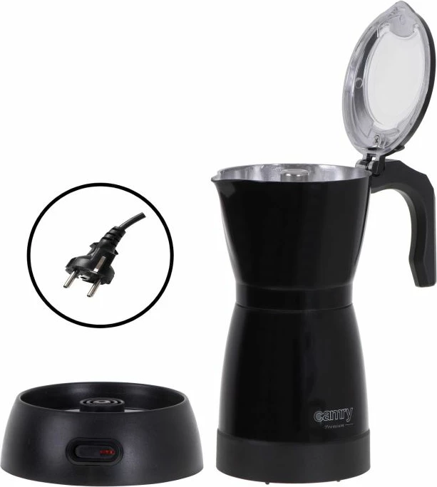 Aparat kafeje elektrik Moka Camry CR4415B 300 ml (6 filxhanë) 480 W i zi