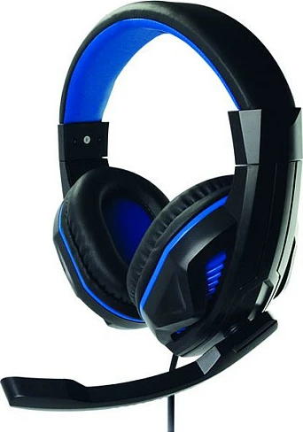 Kufje me mikrofon Steelplay HP41, me kabllo 2.4m, 3.5mm, Gaming, të zeza/blu