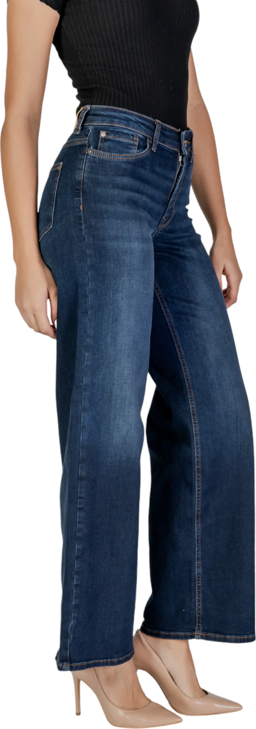 Xhinse për femra Only ONLMADISON Blush HW Wide TAI081, denim i errët [Madhësia: S/32]