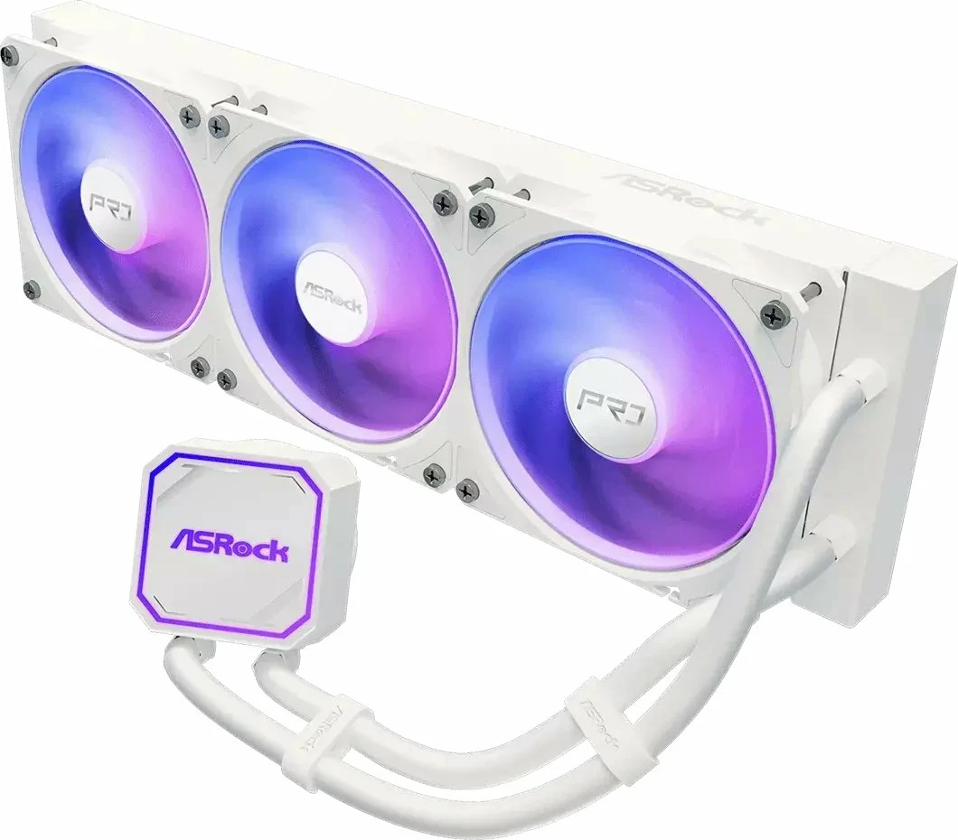 Ftohës uji AIO për CPU ASRock Pro White 360 ARGB (90-APRA36-WAAGA6), 3x120mm, i bardhë