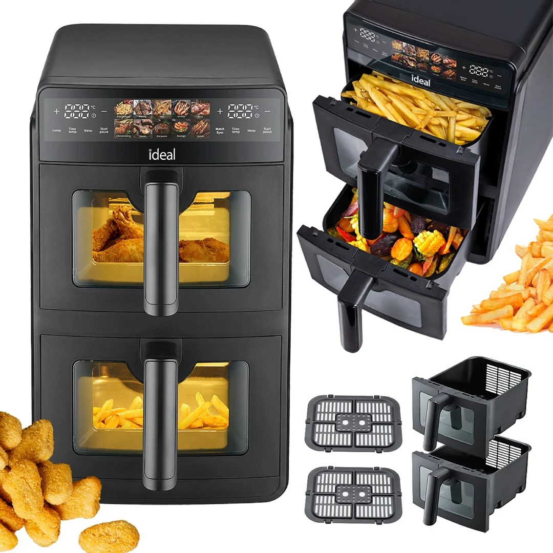 Fritezë ajri ELDOM IK1560, 10 programe, 1.5 kg, e zezë, dyfishe
