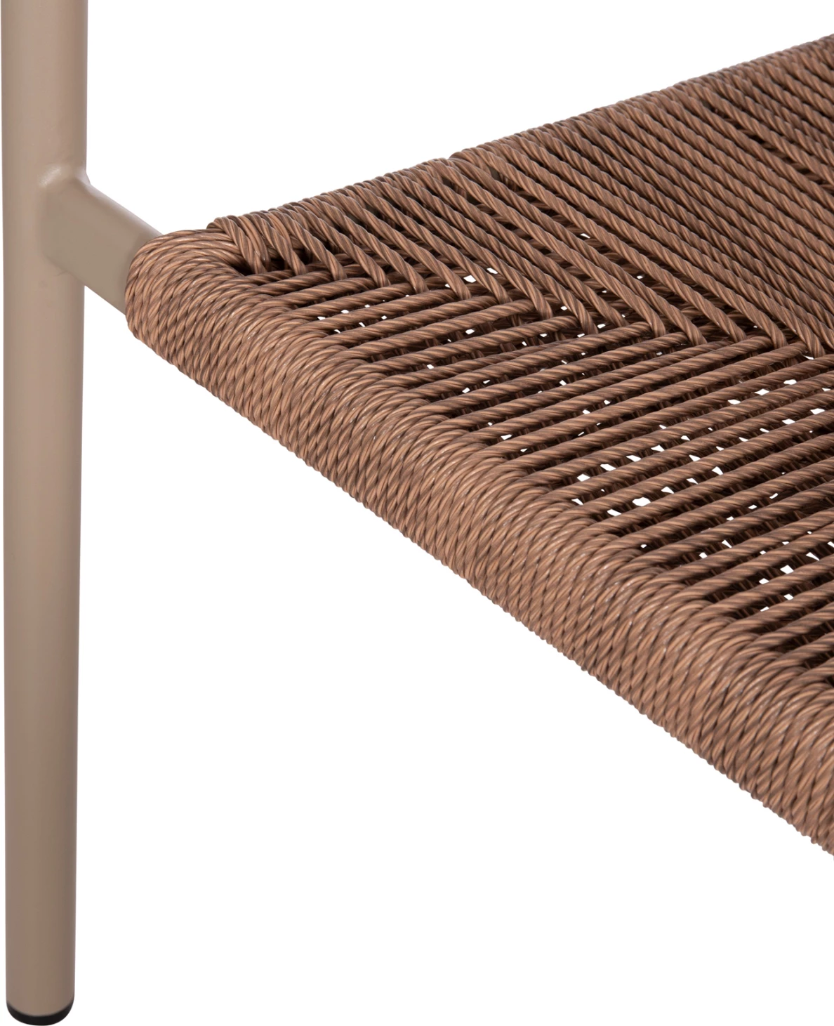 Karrige për ngrënie alumini LUCCI FH6266.02, kornizë mocha & P.E. rattan natyral, 58x56x79 cm